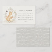 Carte D'accompagnement Joey Mama Kangaroo Baby shower Floral (Devant / Derrière)