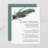 Carte D'accompagnement Joie de Noël | Détail pour invité à l'aquarelle d' (Devant / Derrière)