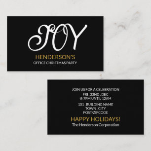 Carte D'accompagnement Joie festive, billet de fête de Noël
