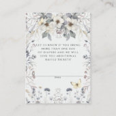 Carte D'accompagnement Joli Art Nouveau Pastel Fleur Bébé Déchets Raffle (Dos)