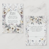 Carte D'accompagnement Joli Art Nouveau Pastel Fleur Bébé Déchets Raffle (Devant / Derrière)