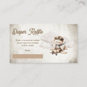 Carte D'accompagnement Joli avion Teddy Bear Diaper Raffin (Devant)