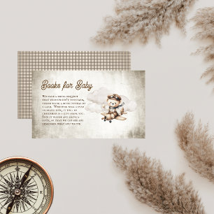 Carte D'accompagnement Joli avion Teddy Bear Livres pour bébé