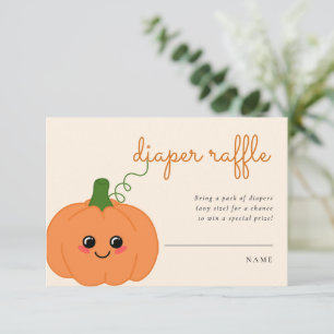 Carte D'accompagnement Joli Baby shower Citrouille Déchets Pêche
