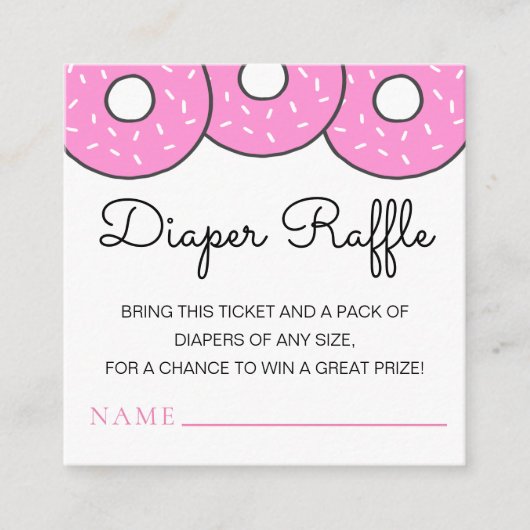 Carte D'accompagnement Joli Baby shower de beignets rose (Devant)