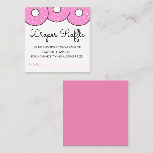 Carte D'accompagnement Joli Baby shower de beignets rose (Devant / Derrière)