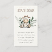 Carte D'accompagnement Joli Baby shower de douche à l'écran pour vache de (Devant)