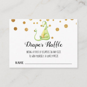 Carte D'accompagnement *~* Joli Baby shower de dragon vert Raffle de couc