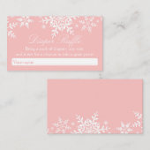 Carte D'accompagnement Joli Baby shower de flocons de neige Reflets de co (Devant / Derrière)