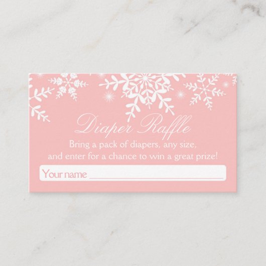Carte D'accompagnement Joli Baby shower de flocons de neige Reflets de co (Devant)