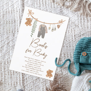 Carte D'accompagnement Joli baby shower de ligne de vêtements apporter un