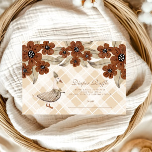 Carte D'accompagnement Joli Baby shower d'oie soie