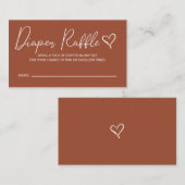 Carte D'accompagnement Joli Baby shower en terre cuite Raffin de couche (Devant / Derrière)