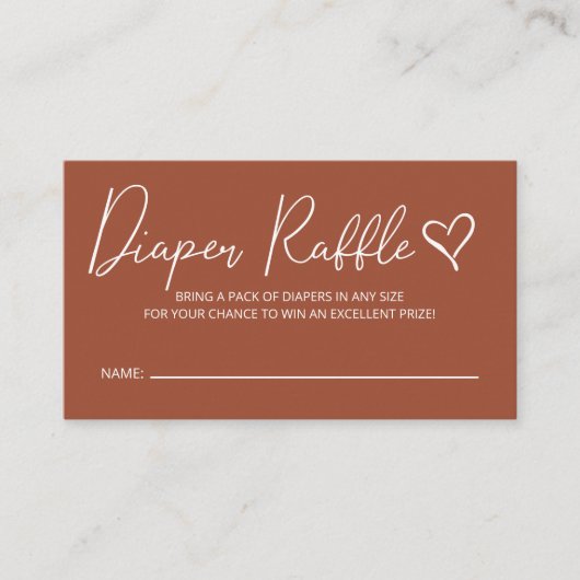 Carte D'accompagnement Joli Baby shower en terre cuite Raffin de couche (Devant)