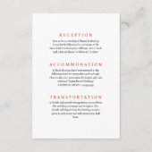 Carte D'accompagnement Joli Black Red Cherries QR Code Détails du Mariage (Dos)