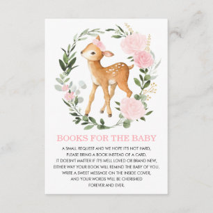 Carte D'accompagnement Joli Blush Woodland Deer Livres pour Baby Library