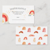Carte D'accompagnement joli boho arc-en-ciel nuages diaper billet de tomb (Devant / Derrière)