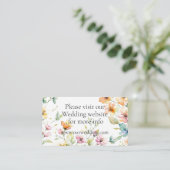 Carte D'accompagnement Joli Boho Orange rose Aquarelle Fleurs sauvages (Debout devant)