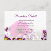 Carte D'accompagnement Joli ensemble de mariage avec gerbera rose et viol (Dos)