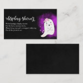 Carte D'accompagnement Joli Fantôme Halloween Bébé Shower Affichage Showe (Devant / Derrière)