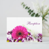 Carte D'accompagnement Joli jeu de Mariages rose Gerber Daisy et violet (Debout devant)