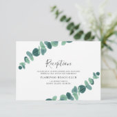 Carte D'accompagnement Joli Mariage Eucalyptus (Debout devant)