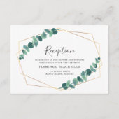 Carte D'accompagnement Joli Mariage géométrique Eucalyptus (Devant)