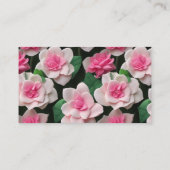 Carte D'accompagnement Joli motif fleuri rose boho (Dos)