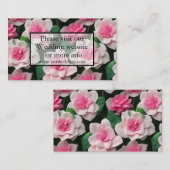 Carte D'accompagnement Joli motif fleuri rose boho (Devant / Derrière)