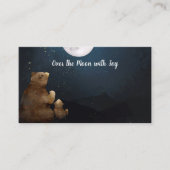 Carte D'accompagnement Joli Ours Au-Dessus Du Raffle De La Lune (Devant)