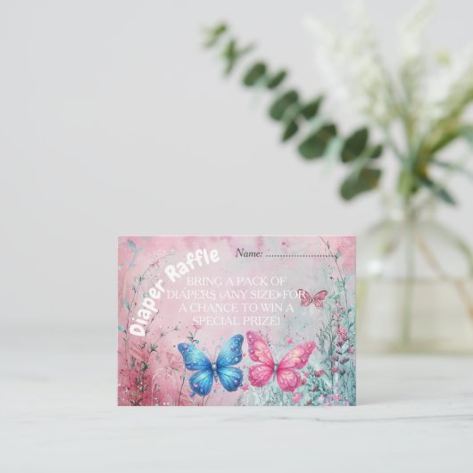 Carte D'accompagnement joli papillon Genre Revela Party jardin (Debout devant)