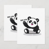 Carte D'accompagnement joli petit panda (Devant / Derrière)