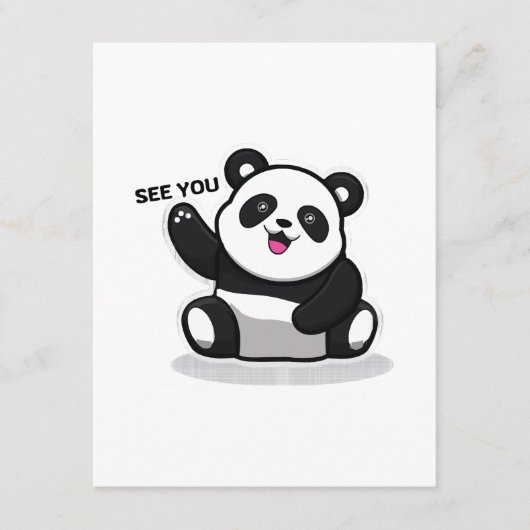 Carte D'accompagnement joli petit panda (Devant)