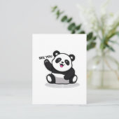 Carte D'accompagnement joli petit panda (Debout devant)