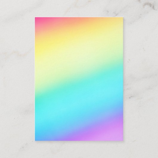 Carte D'accompagnement Joli Rainbow Fade Custom Wedding Honeymoon Fund (Dos)