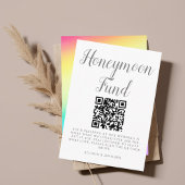 Carte D'accompagnement Joli Rainbow Fade Custom Wedding Honeymoon Fund
