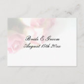 Carte D'accompagnement Joli rose rose arrière - plan mariage (Devant)