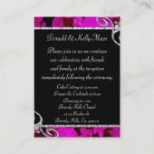 Carte D'accompagnement Joli rose Roses et Mariage de perles de diamant (Dos)