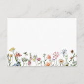 Carte D'accompagnement Joli site Mariage Fleur sauvage QR Code (Dos)