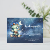 Carte D'accompagnement Jolie aquarelle bébé dino et demande de réservatio (Debout devant)