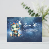 Carte D'accompagnement Jolie aquarelle dinosaure peluche ours tomette (Debout devant)