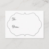 Carte D'accompagnement Jolie carte-cadeau de douche de mariage blanche sa (Dos)