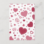 Carte D'accompagnement Jolie chérie Saint Valentin Diapper Raffle (Dos)