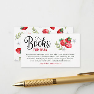 Carte D'accompagnement Jolie demande de livre sur les fraises pour Baby S