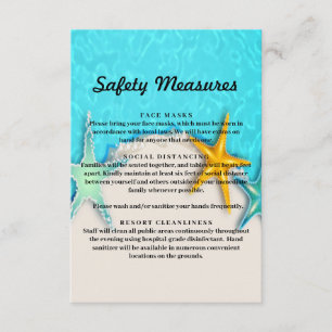 Carte D'accompagnement Jolie étoile de mer Mesures de sécurité estivales