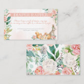 Carte D'accompagnement Jolie forêt Bois Animaux Plongeur Raffle (Devant / Derrière)