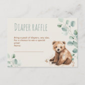 Carte D'accompagnement Jolie forêt feuilles ours baby shower enclos (Devant)