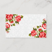 Carte D'accompagnement Jolie Rose Fleur Rouge (Dos)