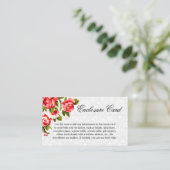 Carte D'accompagnement Jolie Rose Fleur Rouge Floral (Debout devant)