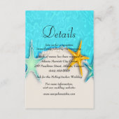 Carte D'accompagnement Jolie Starfish Summer Beach Détails de mariage (Devant)
